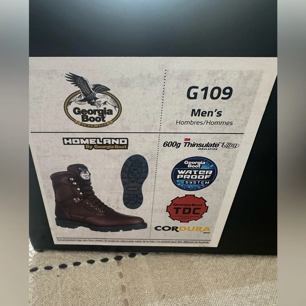 Georgia Boot Genuine Leather Brown Boots 11 1/2W (NWT)